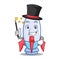 Magician cute rocket character cartoon