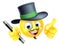 Magician Emoticon Cartoon Face Thumbs Up Icon