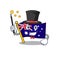 Magician flag australia isolated in the mascot