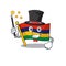 Magician flag mauritius in the character shape