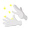 Magician gloves cartoon icon