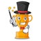 Magician golden trophy cup isolated on mascot