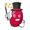 Magician jelly bean mascot cartoon