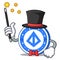 Magician loopring coin mascot cartoon