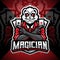 Magician panda esport mascot logo