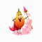 Magician papaya fruit food isolated exotic wizard