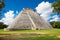 Magician Piramide del adivino in ancient Mayan city Uxmal, Mex
