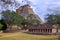 Magician Pyramid with Temple Ruins in Uxmal