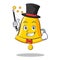 Magician school bell character cartoon