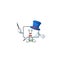 Magician shape rectangle bubble cartoon character style