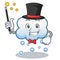 Magician snow cloud character cartoon