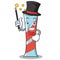 Magician toothpaste character cartoon style