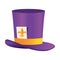 magician tophat purple mardi gras icon