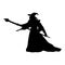 Magician wizard character silhouette fantasy