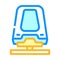 maglev railway color icon vector illustration