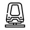 maglev railway line icon vector illustration