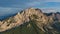 Maglic Mountain aerial landscape at sunset