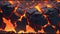 Magma volcano background. Lava fire using UI UX Design.