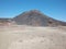 Magmatic rock mount in the Ramon crater. Beautiful mountain landscape.  Israel.