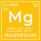 Magnesium. Alkaline earth metals. Chemical Element of Mendeleev\\\'s Periodic Table 3D illustration