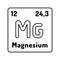 magnesium chemical element line icon vector illustration