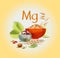 Magnesium in food. Natural organic foods