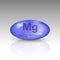 Magnesium icon. mineral drop pill capsule