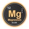 Magnesium, Mg chemical element. 3D rendering