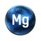 Magnesium symbol. Mineral essential for human health. 3D rendering. Mineral icon.