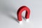 Magnet Horseshoe. Red color.