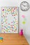 Magnetic board with letters