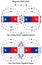 Magnetic field lines with unlike and like poles infographic diagram