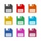 Magnetic floppy disc icon, color icons set