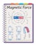 Magnetic force note on notebook page