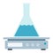Magnetic stirrer with conical flask vector icon flat isolated