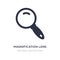 magnification lens icon on white background. Simple element illustration from Education concept