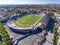 Magnificence of Arena Garibaldi stadium in Pisa, aerial view