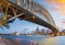 Magnificence of Harbour Bridge at dusk, Sydney