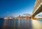 Magnificence of Harbour Bridge at dusk, Sydney