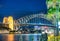 Magnificence of Harbour Bridge at dusk, Sydney