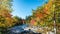Magnificence of New England foliage scenario in autumn