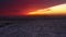 Magnificent Aerial Sunset Winter Field Landscape