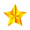 Magnificent and beautiful design of a golden star