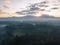 Magnificent Borobudur temple aerial shot