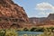 Magnificent Colorado River in the steep banks