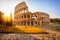 The magnificent Colosseum at sunrise, Rome, Italy, Europe.