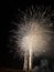 The magnificent fireworks of Marseille in the middle of the night.