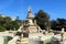 Magnificent fountain in Ajuda botanical garden, Lisbon