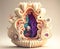 Magnificent fractal colourful carving statue.