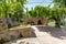 The magnificent garden of Saint Adrien in Servian in the department of Herault in the Occitanie region